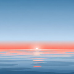 Sunrise over calm waters