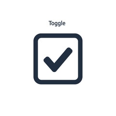 Toggle Button with Checkmark Icon.