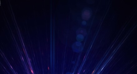 A vibrant, abstract spectacle of colorful lights and rays emanating from a dark background