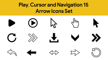 Fototapeta premium Play, Cursor and Navigation