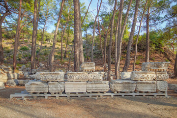 The old town of Phaselis, Turkey, Kemer region.