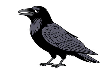 Fototapeta premium Illustration of a black raven