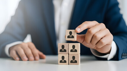 Selecting the right candidate for a job position, human resources recruitment concept