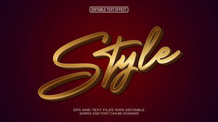 Style Gold editable text effect