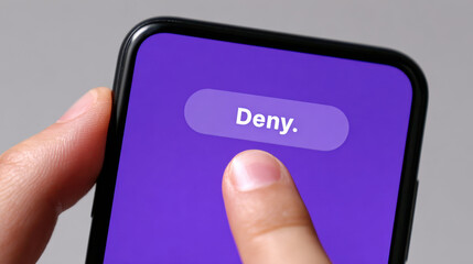 Digital literacy intelligence science imagination future security screen interface deny button concept