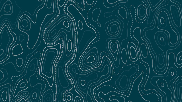 Topographic map pattern background vector. Abstract mountain terrain map background with abstract shape line texture. Vector art