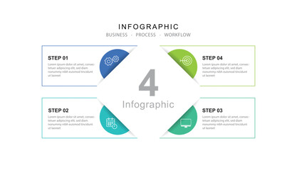 Timeline infographic template. simple infographics design template. presentation graph. Business concept with 4 options, vector illustration.
