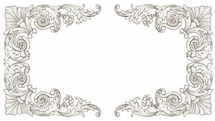 Fototapeta premium Elegant Ornate Decorative Corner Flourish Design Element.
