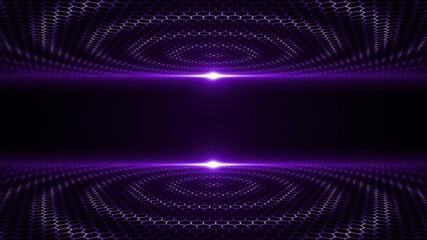 white color hexagonal shapes with blank space futuristic design loopable black technology background - Powered by Adobe