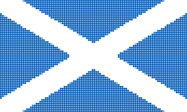 Flag of Scotland pixel art of dots