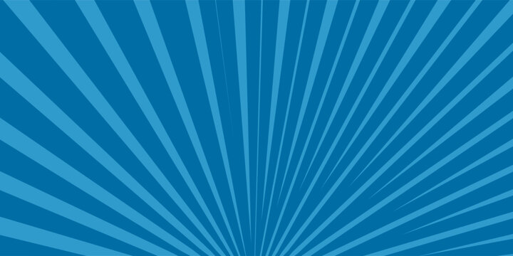 Blue radial rays abstract lines background simple old