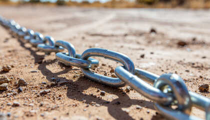  Broken Chain on Border Ground