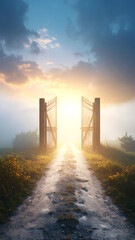  Pathway with Open Gate to Horizon