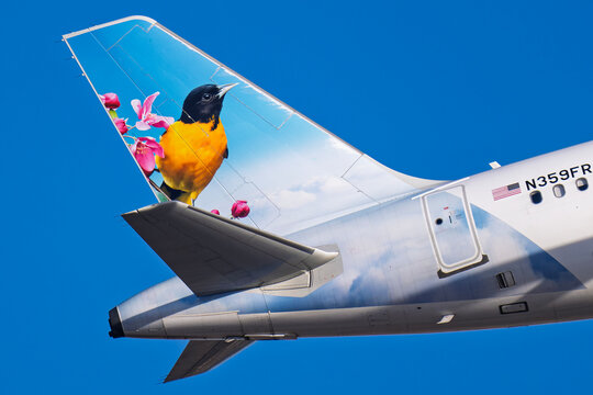 sky harbor airport 1-4-2026 Phoenix, AZ USAFrontier Airlines Airbus A320Neo N359FR departure from runway 7L at Phoenix Sky Harbor Intl. Airport.