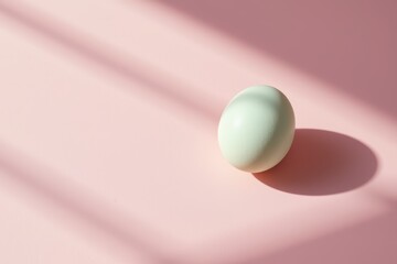 Minimalist White Egg Soft Pink Surface