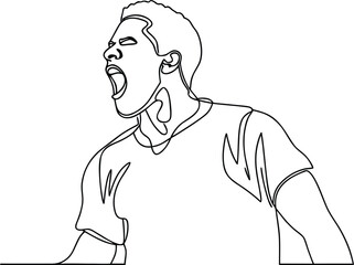 Simple Man Line Drawing