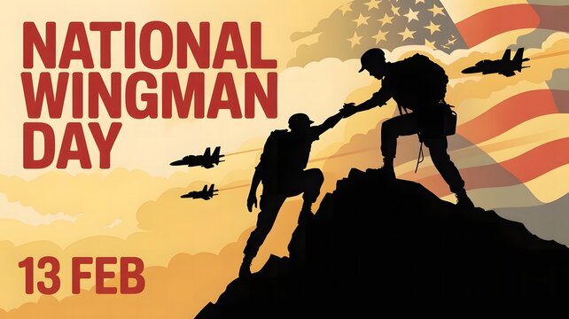National Wingman Day celebrates friendship, trust, military aviation history, teamwork, bravery, loyalty, and honoring wingmen on February 13.