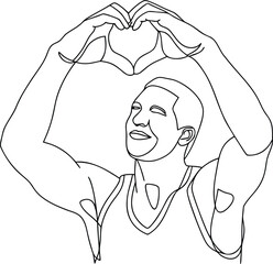 Simple Line Art Portrait