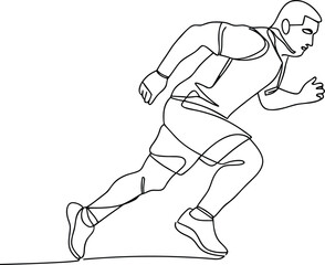 Running Man Line Art Style