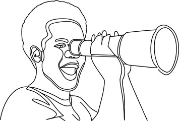 Simple Face With Megaphone