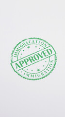 Visa Approval Stamp on Official Paper
