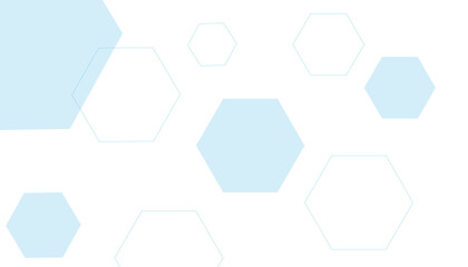 Abstract blue hexagon banner background.