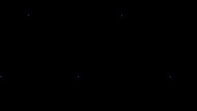 Abstract digital starfield with glowing blue light particles. Minimalist dark space background with flickering bokeh dots. Cinematic night sky animation.