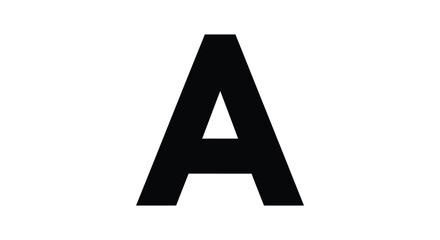 A striking black capital letter a dominates the visual space presented as a silhouette © AL-AMIN