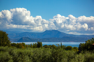 Landscape view from lake Garda, Italy