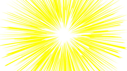Abstract sunburst background with orange and yellow sunlight rays creates a bright summer design featuring warm sunrise beams and a glowing star explosion vector illustration for a sunny sky