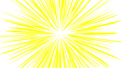 Abstract sunburst background design featuring bright yellow and orange sunlight rays bursting from a summer star to create a vibrant vector illustration of a sunny sunrise sky wallpaper