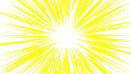 Abstract sunburst background featuring bright yellow and orange sun rays in a vector illustration design symbolizing a warm summer sunrise with glowing sunlight beams