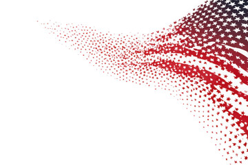 American flag stars on transparent background