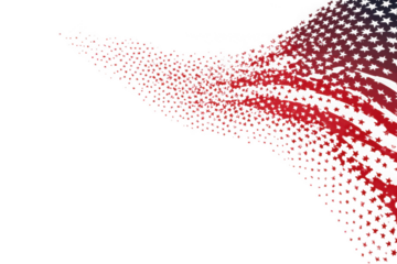 American flag stars on transparent background