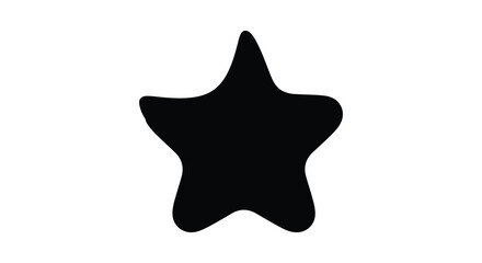 A striking black star shape against a white background a simple graphic silhouette © AL-AMIN