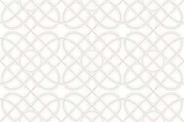 Naklejka premium Geometric pattern with overlapping circles and lines