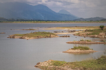 The reservoir above the dam