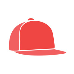 Fototapeta premium Red Baseball Cap Illustration Vector