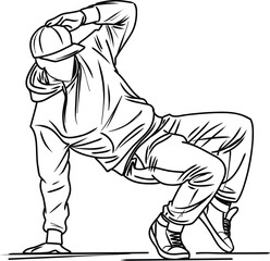 Breakdance Street Dancer Doing Floor Freeze