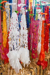 A variety of paper flags