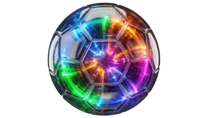 Energetic Soccer Ball with Rainbow Lights