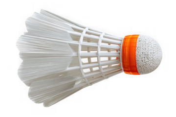 Badminton shuttlecock isolated on transparent background