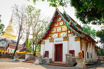 Beautiful Lanna style temple In Nan Province (Wat Phra That Chang Kham)