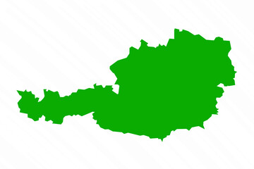 Fototapeta premium Green Vector Map of Austria Country
