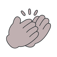 Obraz premium Cheerful Graphic Illustration of Hands Clapping with Excitement, Illustration Vector