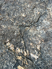Rock texture closeup in bright daylight