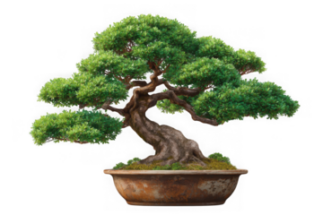 Bonsai tree isolated on transparent background