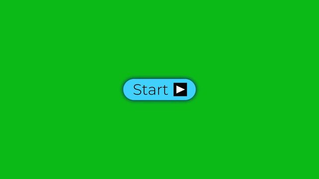 start button with play icon ui interface animation.