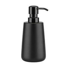 Obraz premium Modern black soap dispenser isolated on transparent background isolated on transparent background