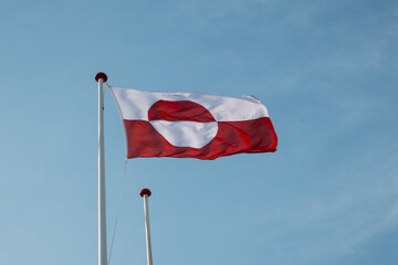 Bandiera della Groenlandia che sventola